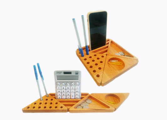 Re-arrangeable Office Desk Organizer with Phone Holder