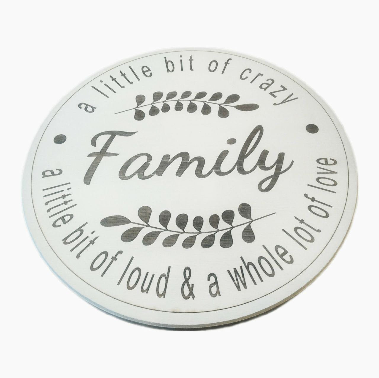 Round Wooden Family Sign For Home Decor - Cutting Board, Deer Antler Coaster, personalized cutting board, No Trespassing Sign funny, Personalized 2-Piece Cutting Board Set, personalized bread board, monogrammed coaster set, Office Desk Organizer Rust N' Dust CNC