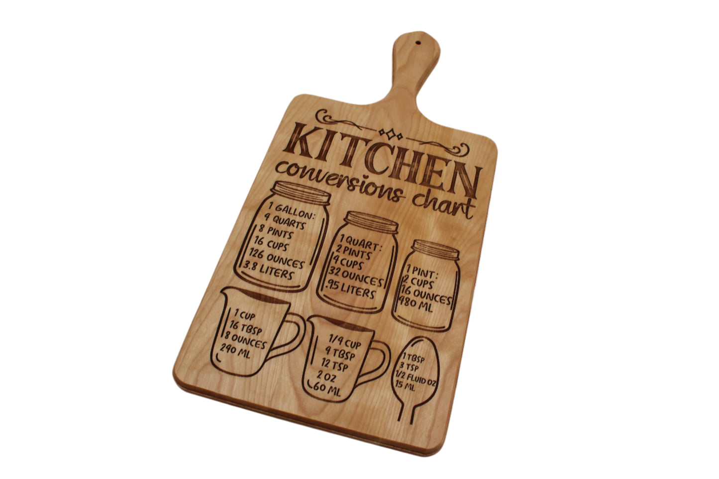 Cutting Board with Kitchen Conversion Chart - Cutting Board, Deer Antler Coaster, personalized cutting board, No Trespassing Sign funny, Personalized 2-Piece Cutting Board Set, personalized bread board, monogrammed coaster set, Office Desk Organizer Rust N' Dust CNC