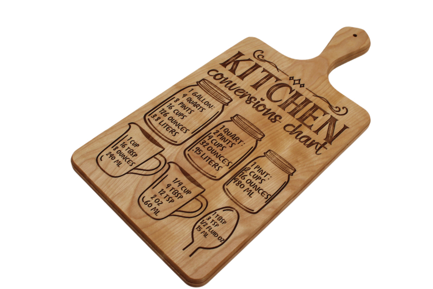 Cutting Board with Kitchen Conversion Chart - Cutting Board, Deer Antler Coaster, personalized cutting board, No Trespassing Sign funny, Personalized 2-Piece Cutting Board Set, personalized bread board, monogrammed coaster set, Office Desk Organizer Rust N' Dust CNC