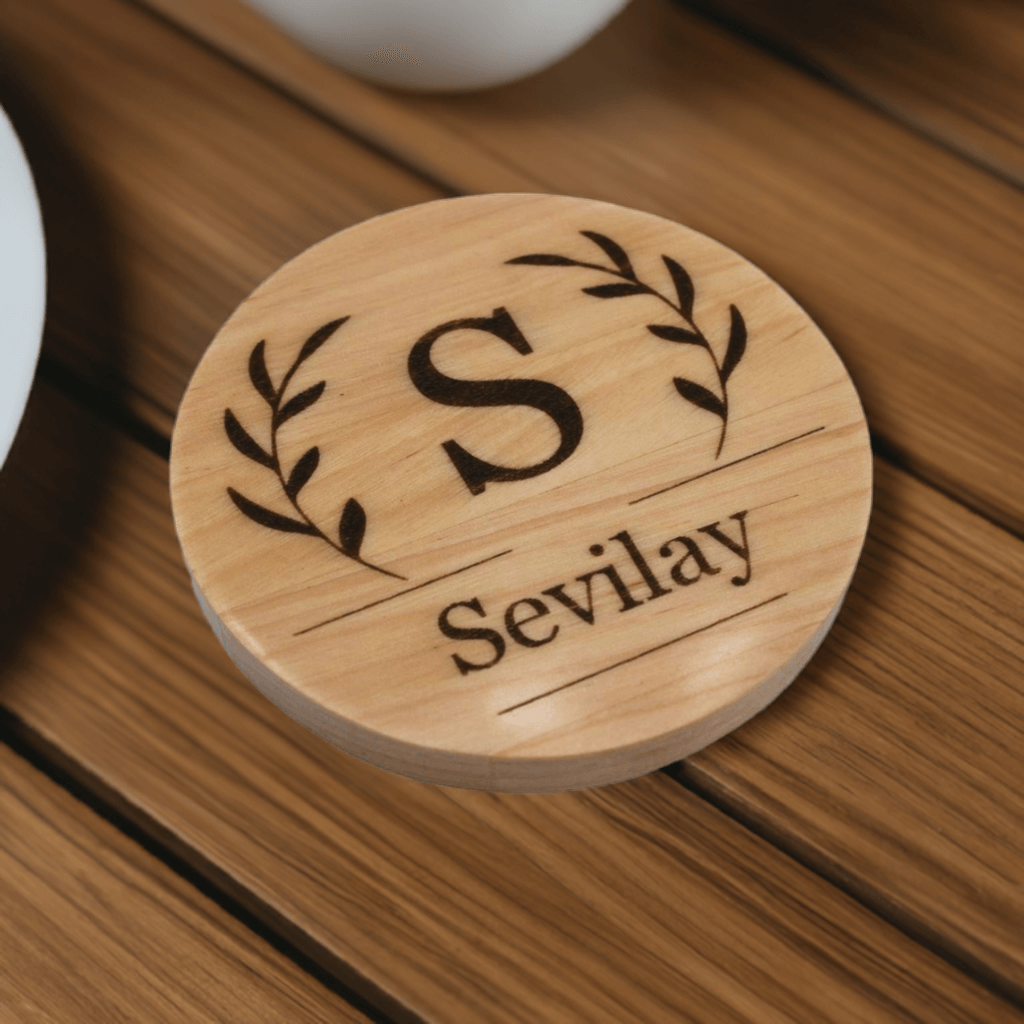 Personalized Family Monogram Coaster - Set of 4 - Cutting Board, Deer Antler Coaster, personalized cutting board, No Trespassing Sign funny, Personalized 2-Piece Cutting Board Set, personalized bread board, monogrammed coaster set, Office Desk Organizer Rust N' Dust CNC